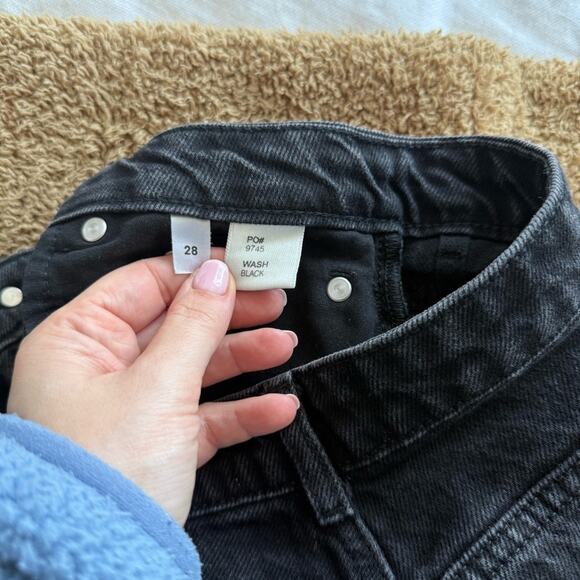 Reformation Jeans Abby High Rise Straight Jeans in Black Size 28 - Picture 3 of 4